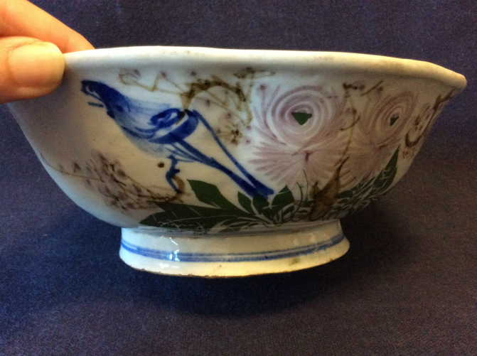 vietnam__coupe_porcelaine_decor_floral,_oiseau,_ideogrammes_xix_eme_