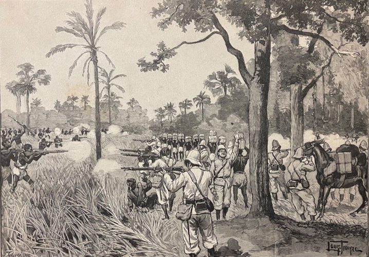 attaque_entre_adegon_et_kossupa_royaume_dahomey_benin_1895_afrique