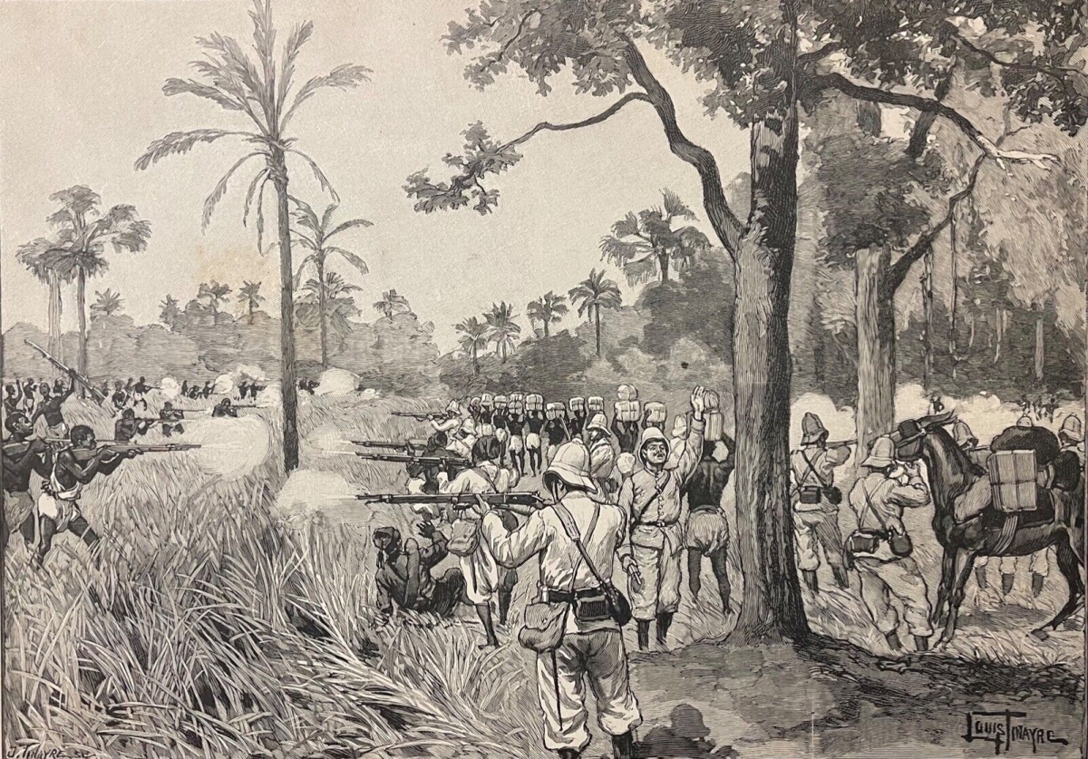 attaque_entre_adegon_et_kossupa_royaume_dahomey_benin_1895_afrique