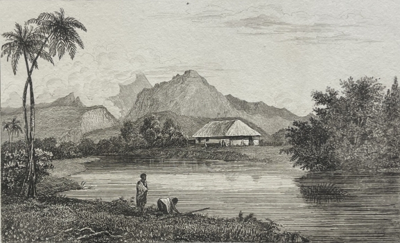 tahiti_matavai_bay_original_antique_engraving_1836_polynesie_france_pacifique