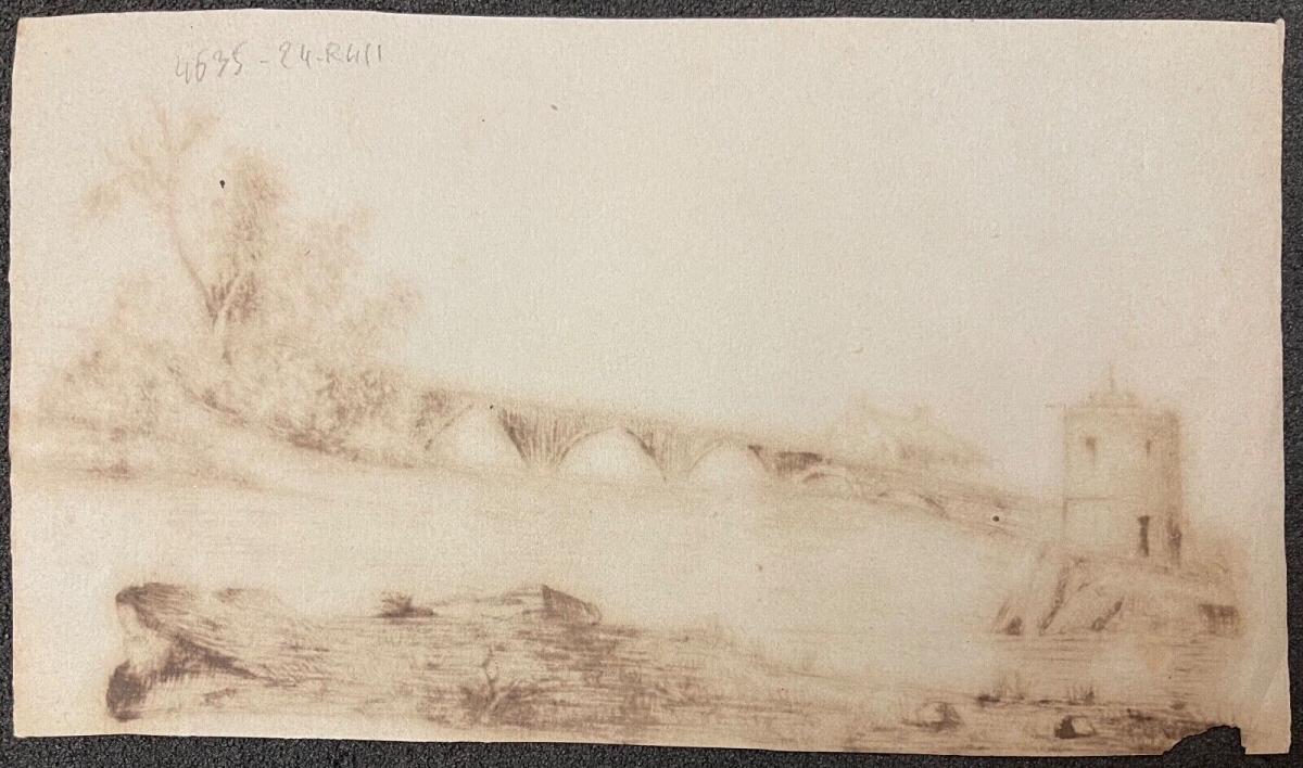 pont_gothique_moyen_age,_medievale__encre_1862__hippolyte_blondel_1808-1884_