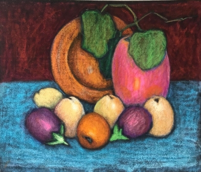 superbe_grand_pastel_nature_morte_circa_1978