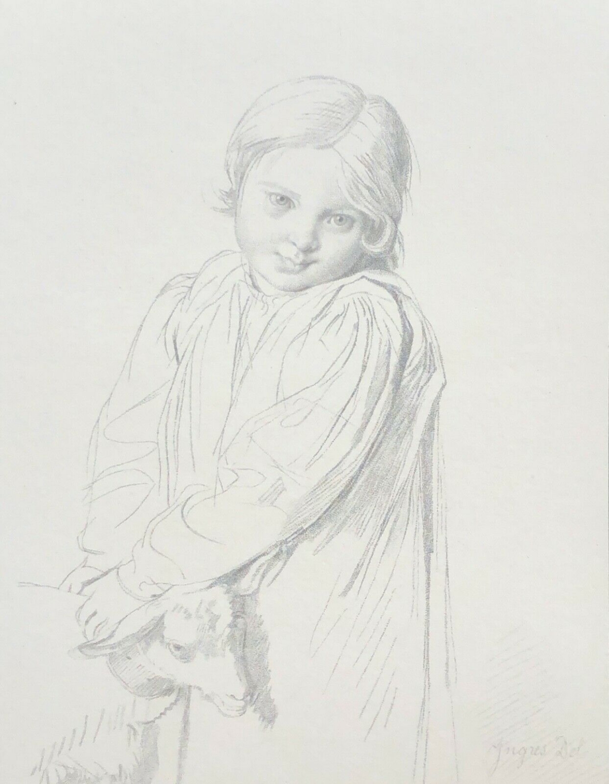 ingres_la_petite_fille_au_chevreau_mlle_taurel_dessin_grave_en_1861_par_dien