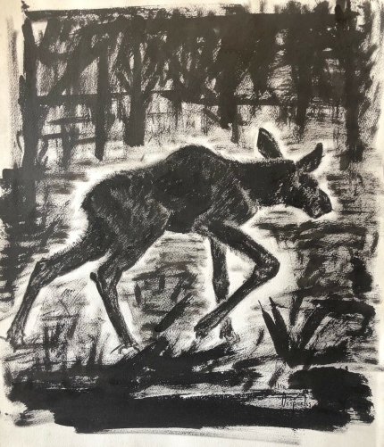 elan_suede_1962_encre_signee_elsa_desportes_peintre_animalier