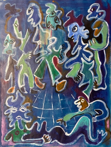 accordeoniste_musette_acrylique_1996_attribuee_a_norbert_palmade_1928-_2019