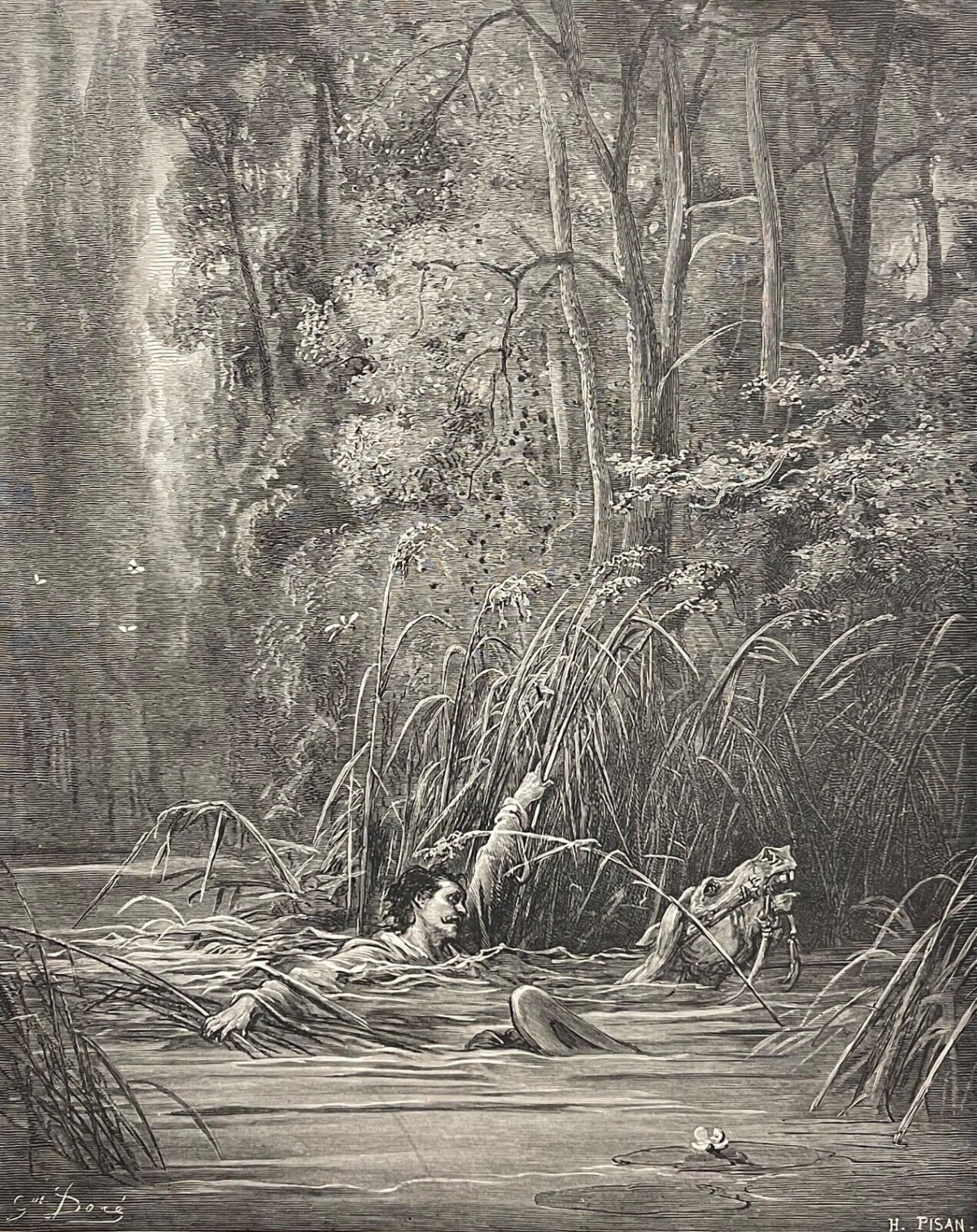 le_torrent_et_la_riviere_gustave_dore_xylographie_fable_de_la_fontaine_1868