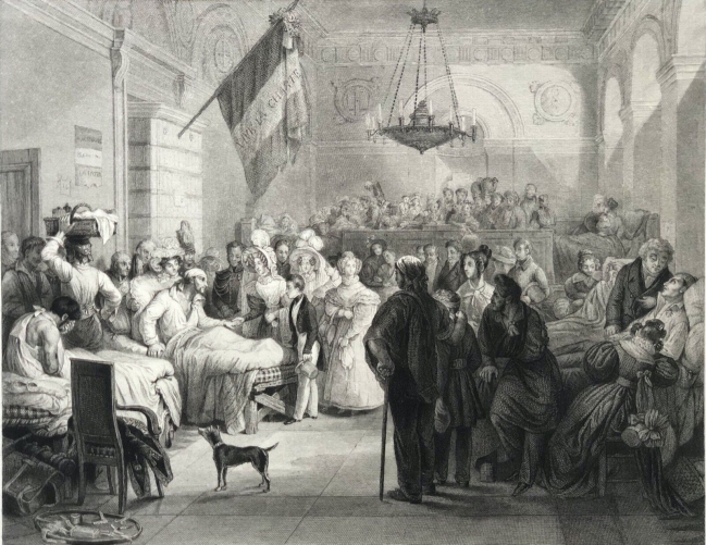 marie_amelie_de_bourbon_1782-1866_reine_de_france_visite_aux_blesses_xixe