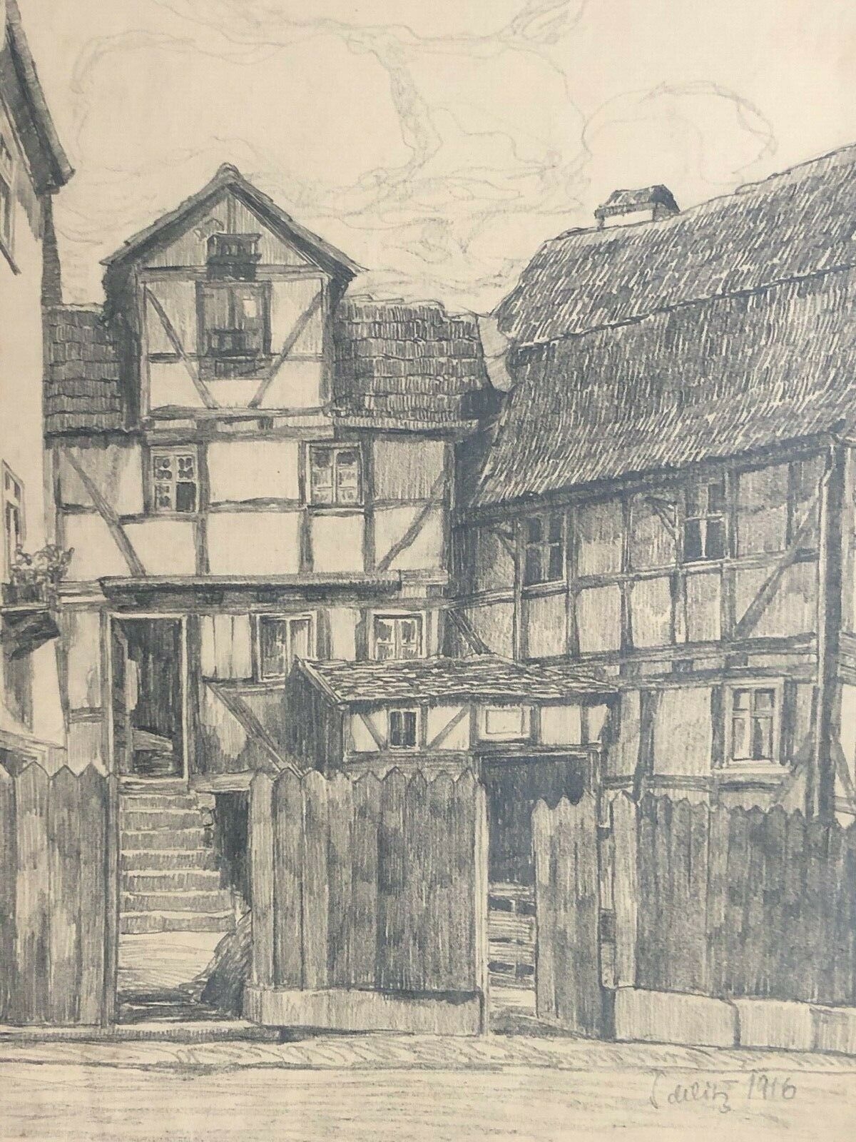 schutz_verbandsgemeinde_daun_grand_dessin_au_graphite_de_1916_allemagne