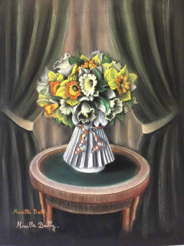 superbe_et_grand_pastel_nature_morte_aux_rideaux