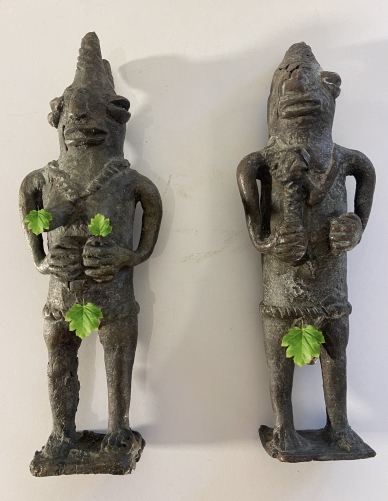 yoruba_paire_de_figurines_ogboni_??dan_bronze_nigeria_afrique