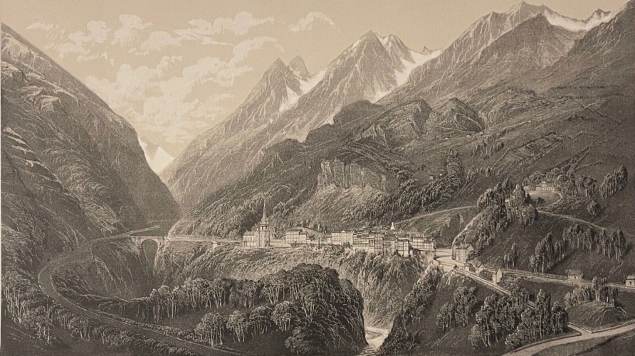 hautes-pyrenees_saint_sauveur_les_bains_lithographie_victor_petit_circa_1860_france