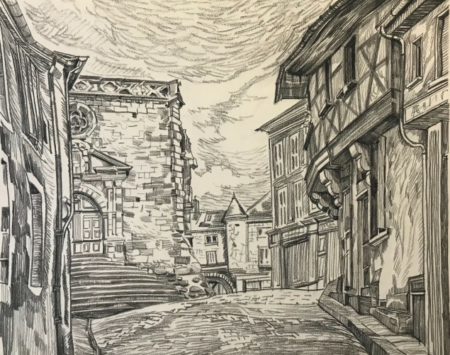 ruelle_dans_la_creuse_vers_1944_attribuee_a_francois_henri_faureau_1901-1997
