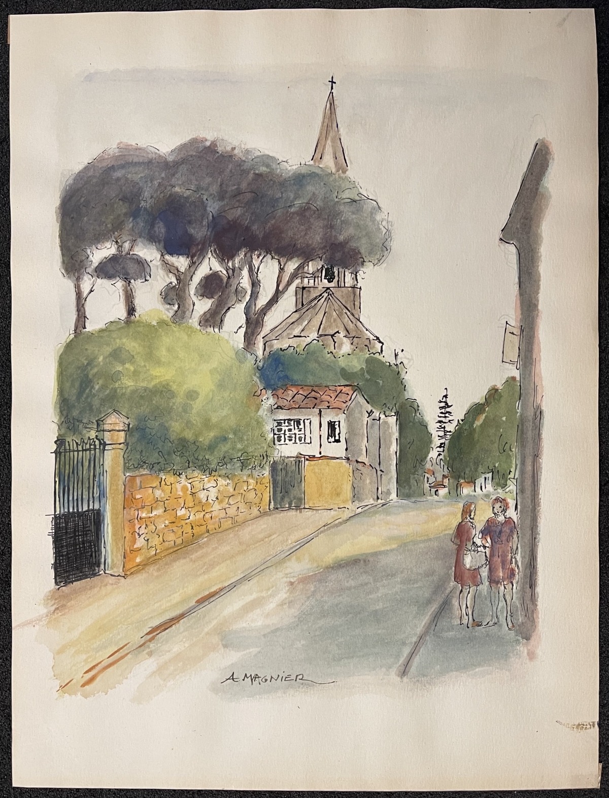 marseille_le_roucas_blanc_aquarelle_a_magnier_la_provence_vers_1950