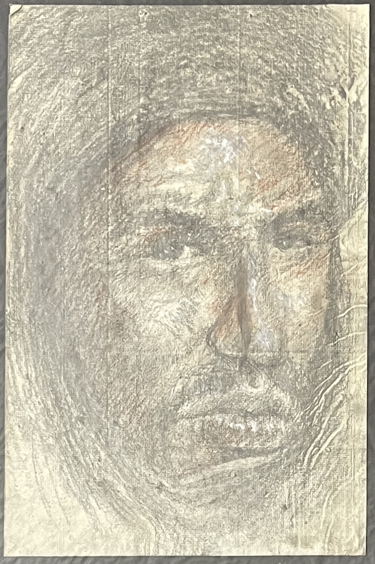 orientaliste_portrait_homme_maroc_algerie_fusain_deb_xxe_anonyme