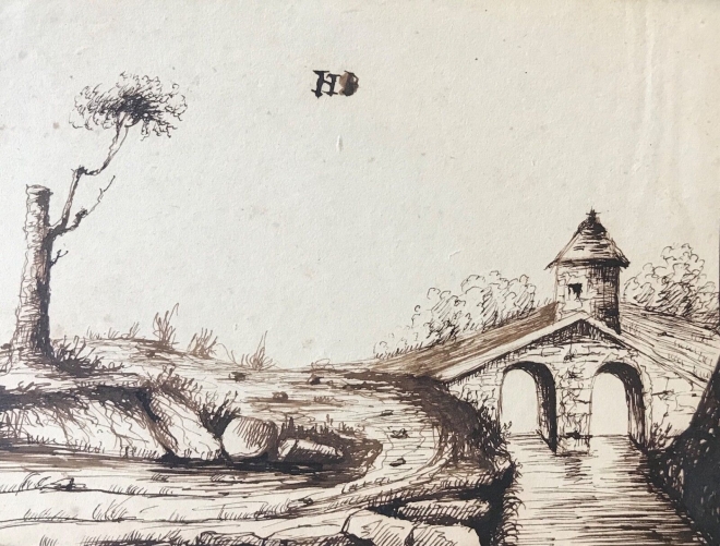 pont_roman_moyen_age_medievale_encre_vers_1862_proche_des_yvelines