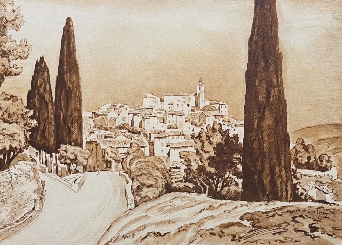 sollies-ville_var_gravure_vers_1942_provence_village_france