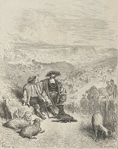 le_berger_et_le_roi_fables_la_fontaine_gustave_dore_estampe_de_1868