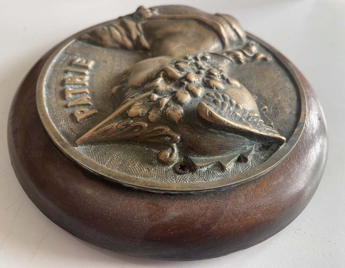 louis_bottee_la_patrie_french_bronze_medallion_marianne_19th_century_20cm