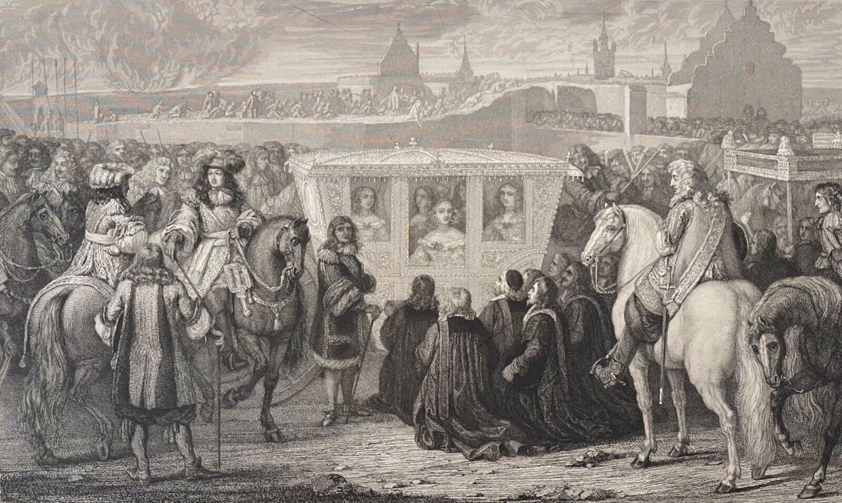 douai_louis_xiv_et_reine_marie-therese_d_autriche_infante_espagne_portugal_1677