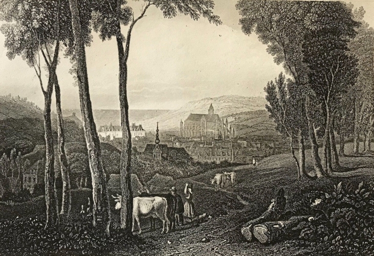 ville_deu_seine-_maritime_normandie_en_1857_gravure_xixe