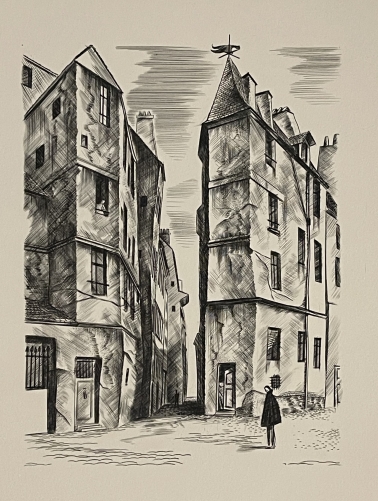 vieux_paris_rue_saint-louis_gravure_edgar_vieuble_1953_grand_prix_de_rome
