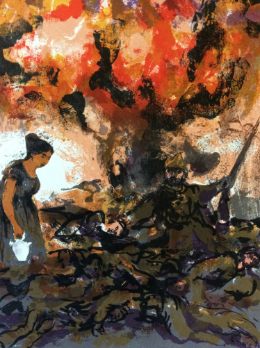 walter_spitzer_lithograhie_lespoir_andre_malraux_allegorie_guerre_despagne