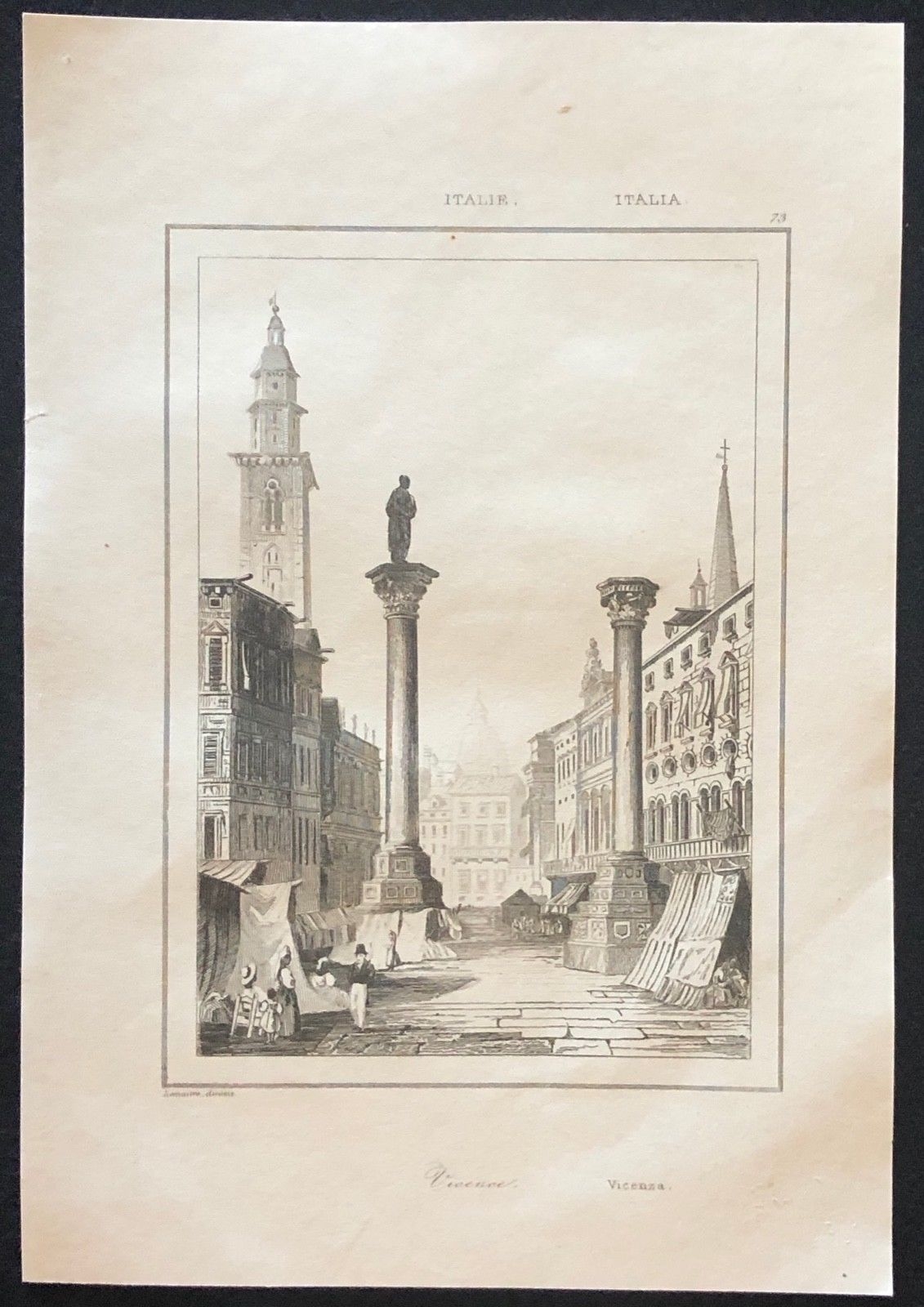 vicence_vicenza_gravure_de_lemaitre_vers_1850_italie_italia__