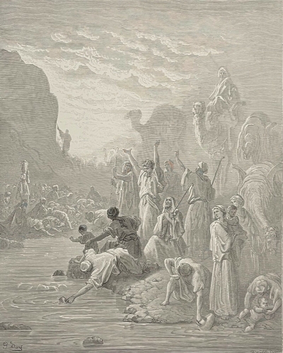 israel_moise_fait_jaillir_leau_du_rocher_gustave_dore_1874
