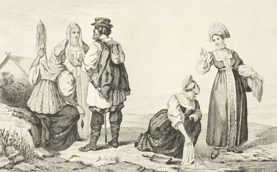 russie_paysan_lavandiere_lessive_battoir_gravure_1838_coiffe_chapeau_costume