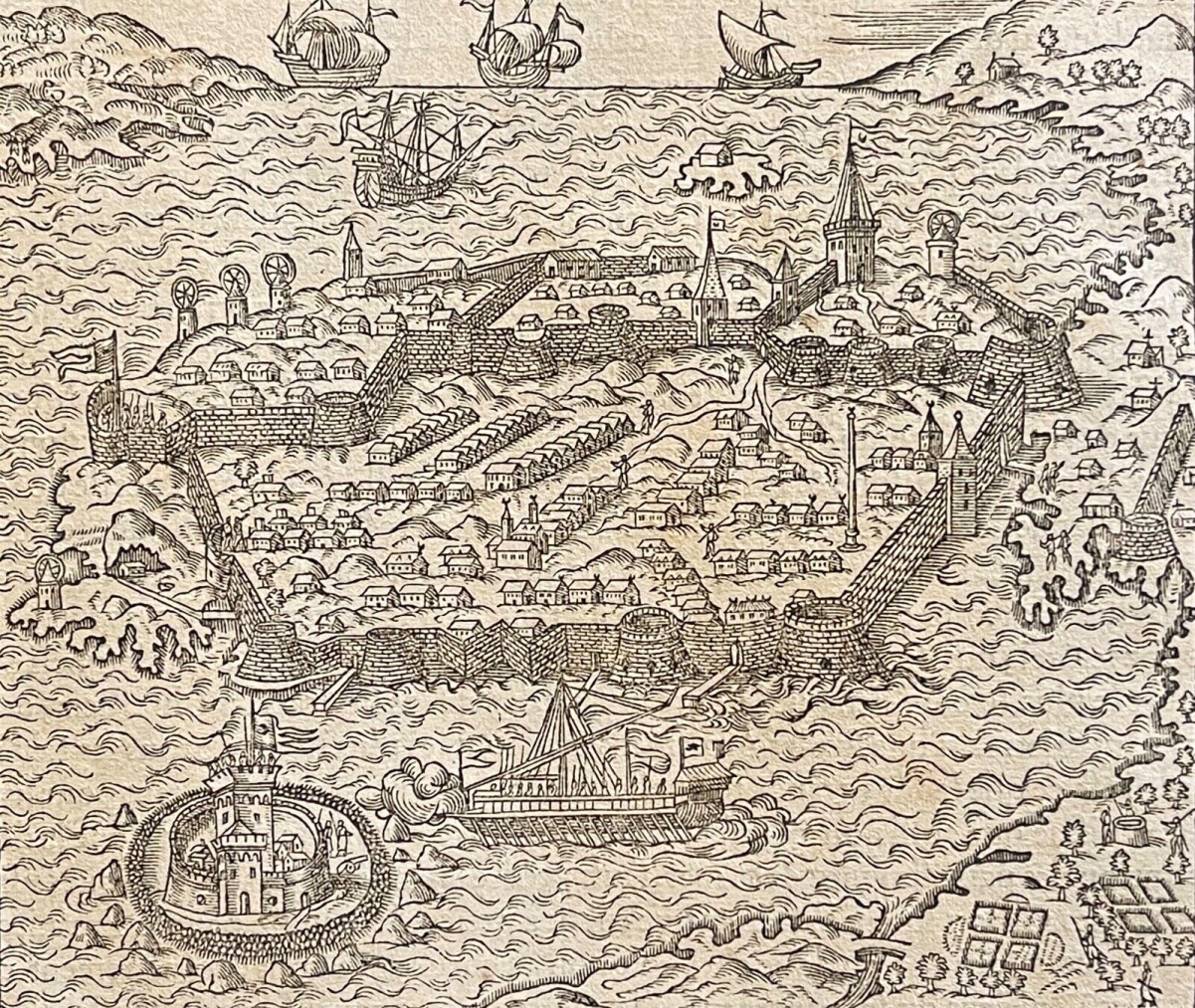 grece_nafplio_ancien_napoli_di_romania_andre_thevet_1504-1592_engraving_1575