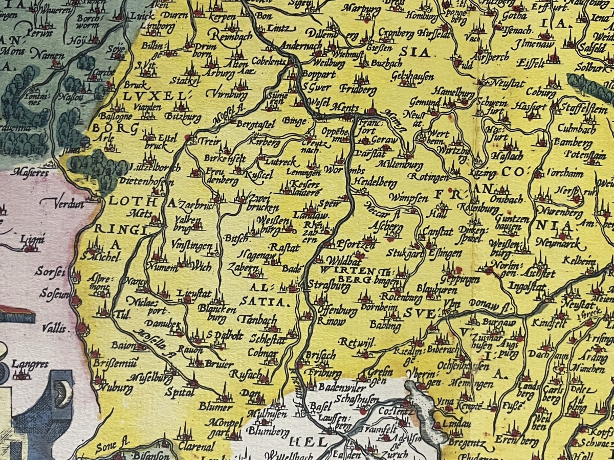 allemagne_germaine_carte_abraham_ortelius_1584_tirage_de_1969
