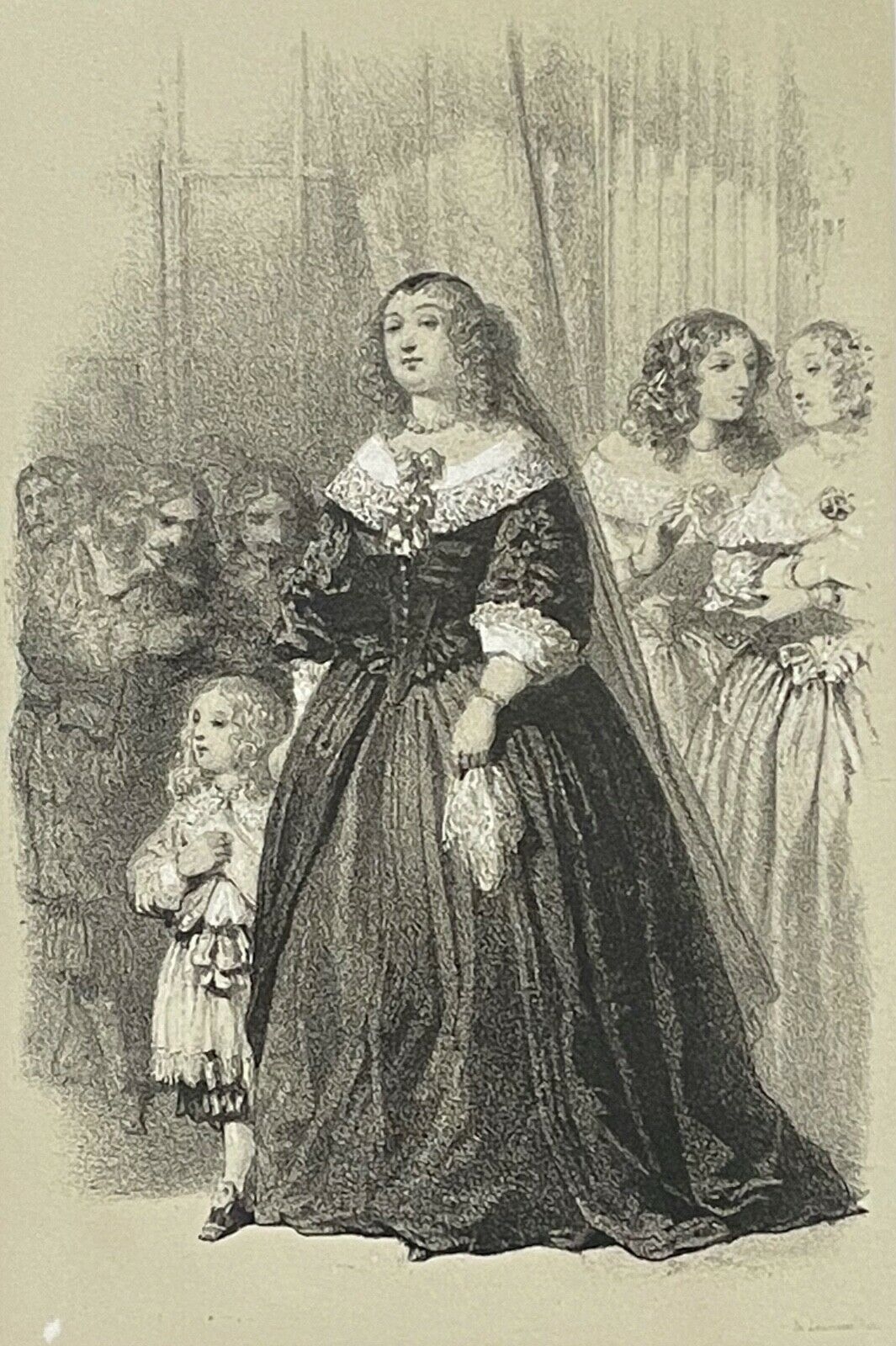 anne_d_autriche_1601-1666_reine_de_france_lithographie_de_1848_xixe_espagne