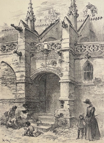 eglise_de_saint-gilles_a_caen_porche_gravure_xixe_normandie