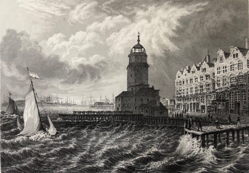 amsterdam_lithographie_circa_1860_pays_bas_netherlands_nederland_xixe