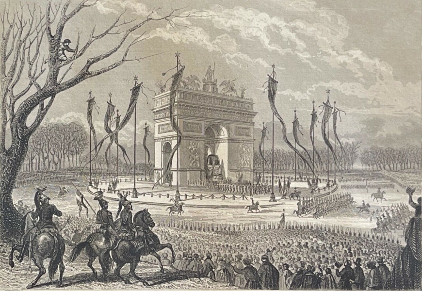 Retour des cendres de Napoléon 1er à Paris Arc de Triomphe France
