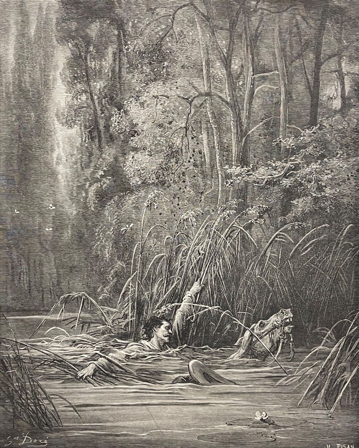 le_torrent_et_la_riviere_gustave_dore_xylographie_fable_de_la_fontaine_1868