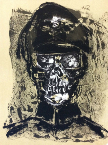 walter_spitzer_lithograhie_originale_le_temps_du_mepris_andre_malraux_officier