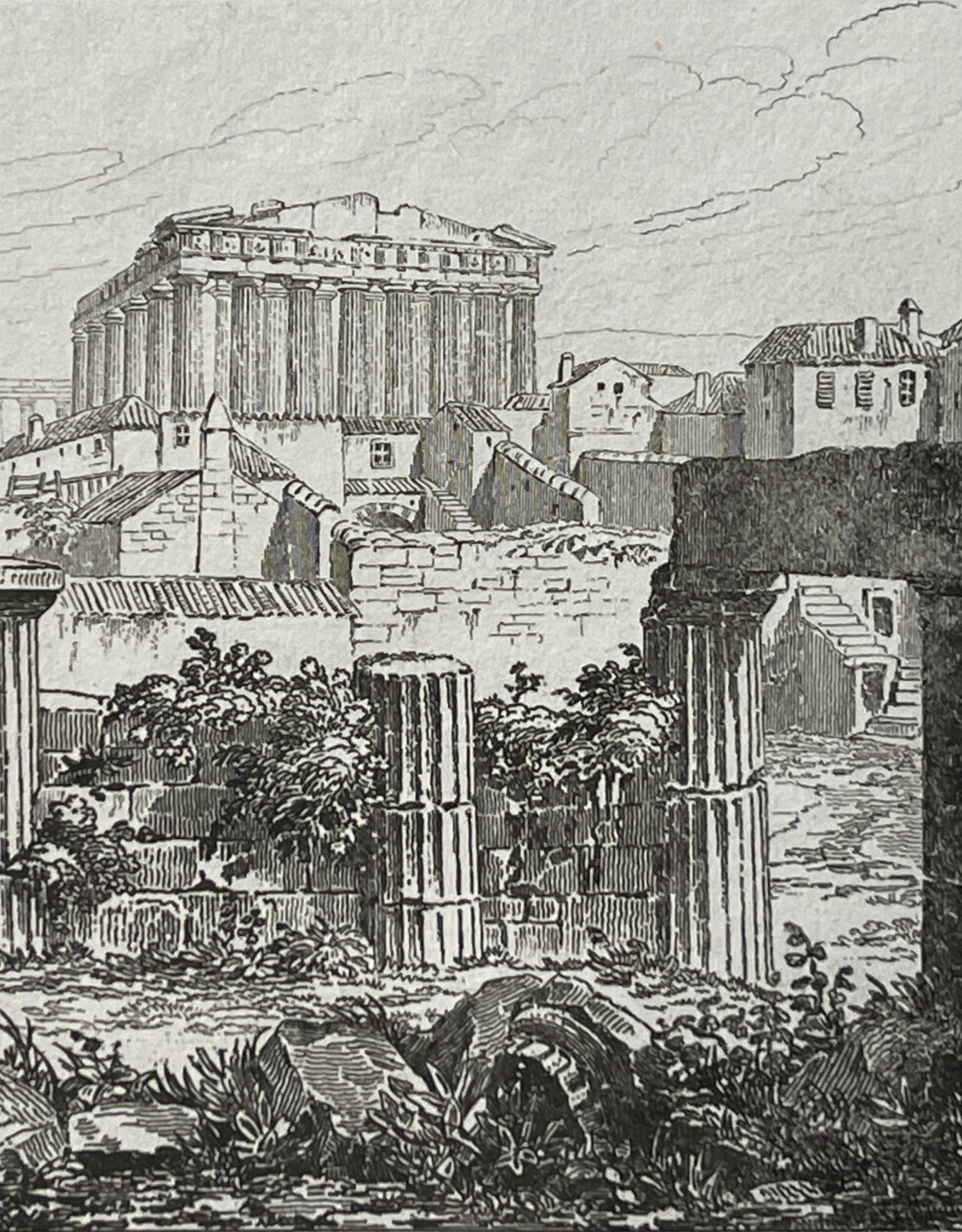 athens_acropolis_propylaea_greece_antique_engraving_1835_parthenon_grece_athenes