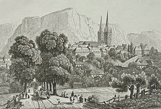 mende_lozere_lithographie_de_1835_france_xix