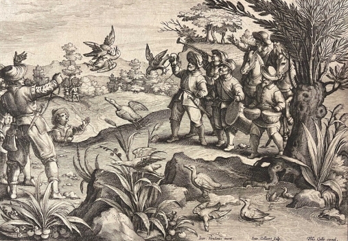 faucon_chasse_aux_canards_philippe_galle_van_der_straet_collaert_c_1595_oiseaux