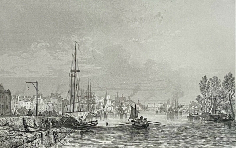 nantes_port_loire-atlantique_bretagne_lithographie_de_1860_france_xix