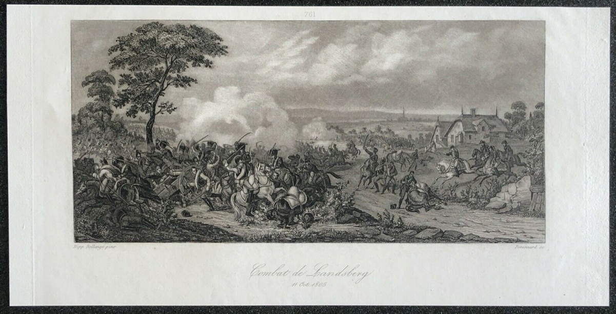 allemagne_combat_de_landsberg_11_octobre_1805_empire_napoleon_gravure_vers_1840