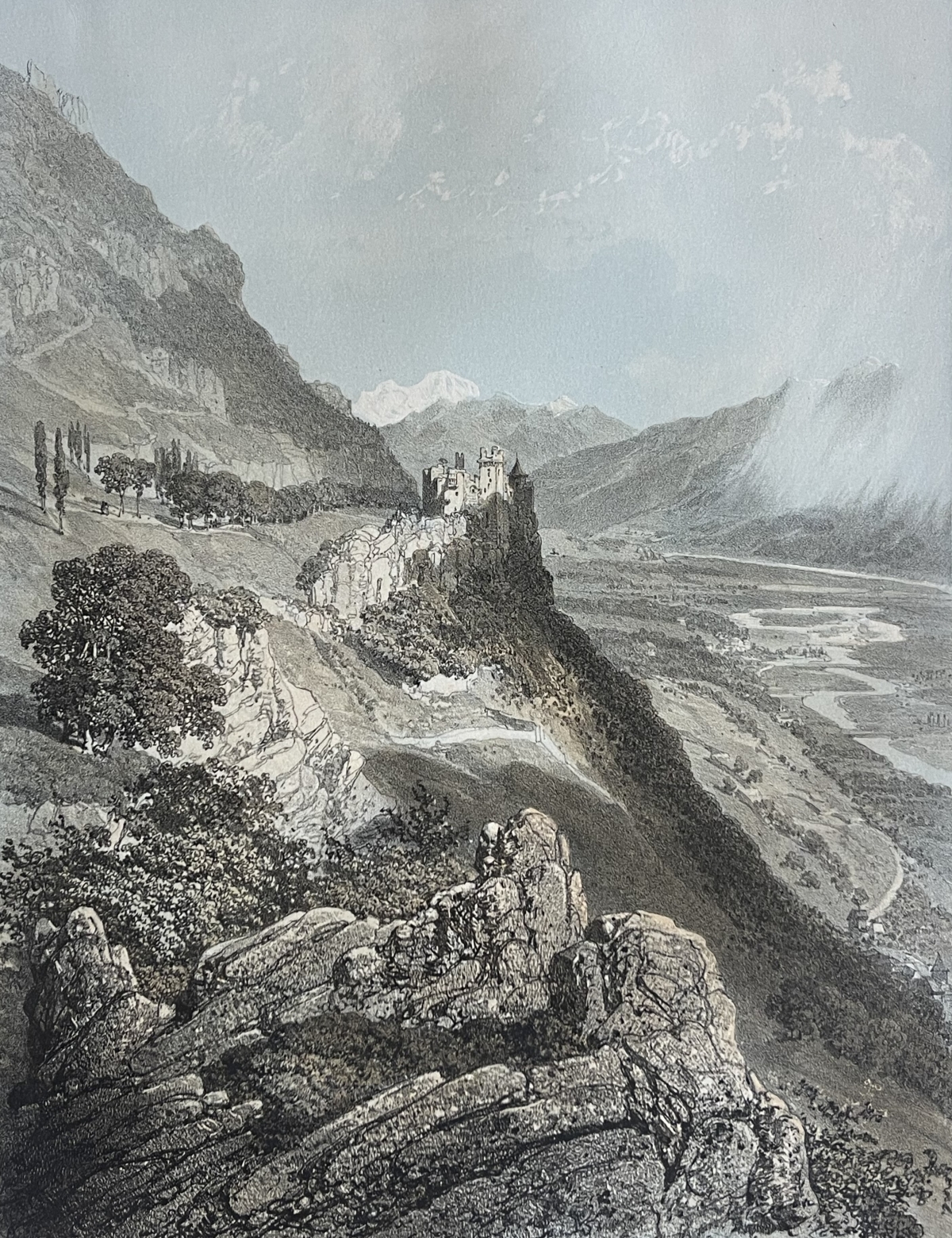 chateau_de_miollans_savoie_antique_lithograph_1864_felix_benoist_french_alps