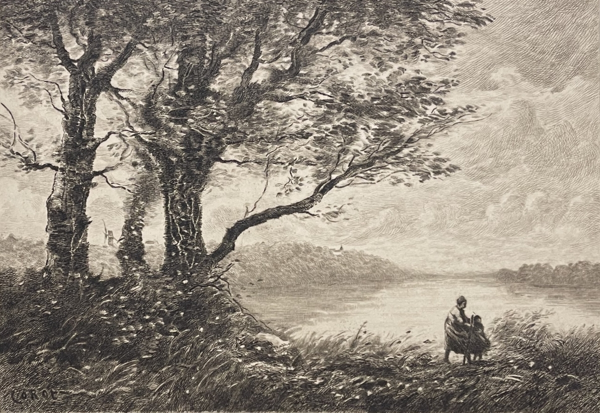 jean_baptiste_corot_le_gros_chene_graveur_charles_pinet_pointe_seche_de_1910