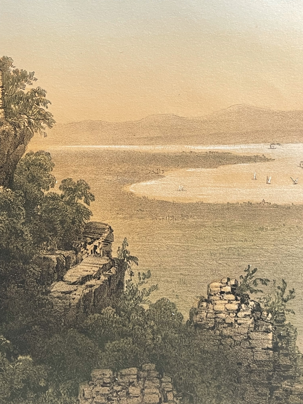 thonon_allinges_castle_ruins_french_alps_haute-savoie_lithograph_french_1864