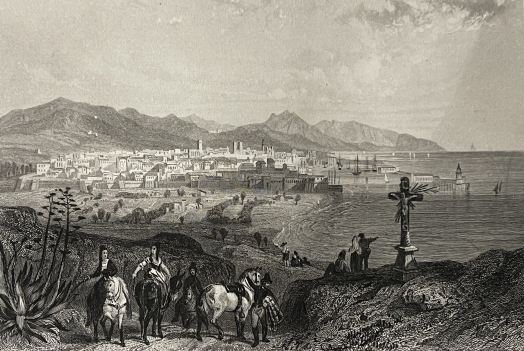 barcelone_par_rouargue_gravure_de_1840_espagne_espagna_barcelona_catalogne