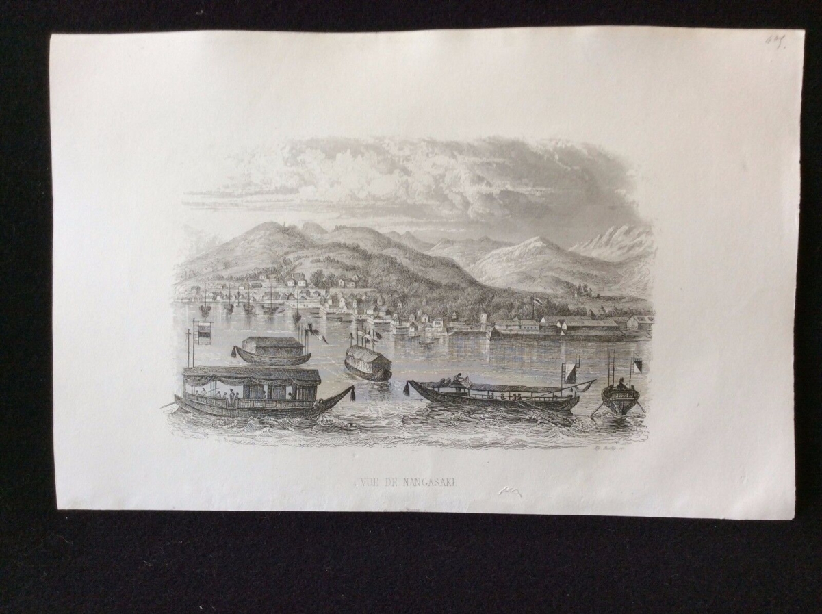 vue_de_nangasaki_nagasaki_japon_lithographie_1857_rouargue_xixe_japan_asie_asia