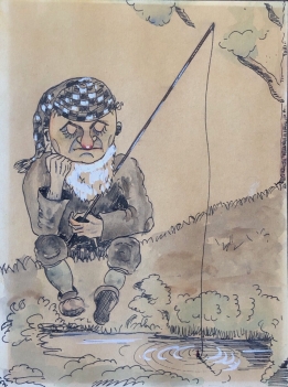 le_pecheur_aquarelle_signee_?_travail_etranger_?_de_grande_qualite_vers_1917