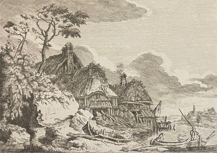 ecole_hollandaise,_pointe_seche_xixe_signee_jainso__village_pecheurs