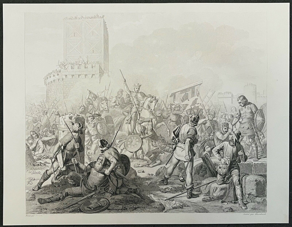 eudes_duc_de_france_comte_de_paris_defend_paris_assiege_885_vikings_france_c1840